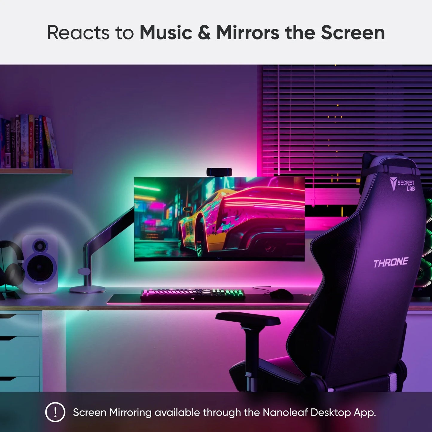 Essentials Matter LED Light Strip, RGBW, 16.4 Ft (1 Piece Strip Unit), Indoor Use