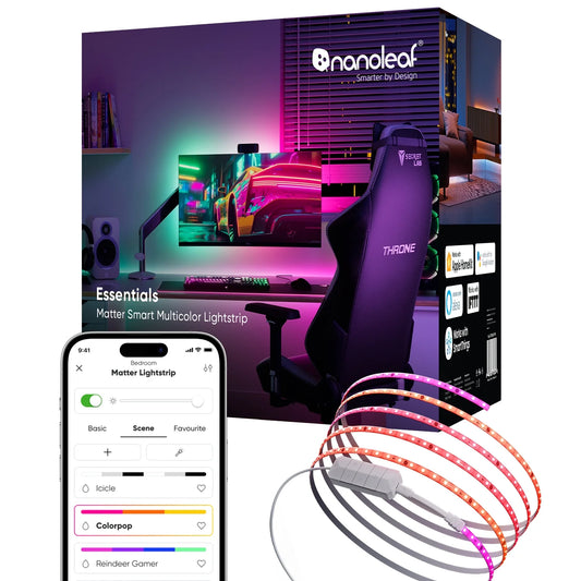 Essentials Matter LED Light Strip, RGBW, 16.4 Ft (1 Piece Strip Unit), Indoor Use